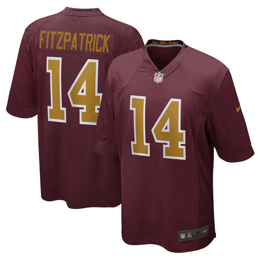 Men Washington Redskins #14 Ryan Fitzpatrick Nike Burgundy Alternate Player Game NFL Jersey